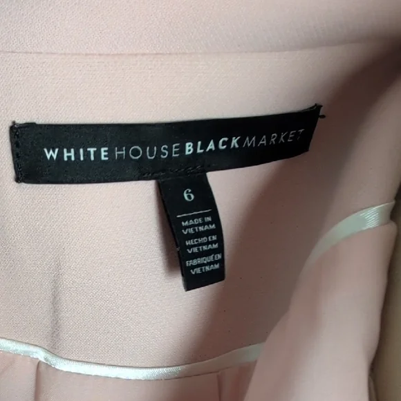 White House Black Market, Pale Pink Double-Breasted Women's Blazer, Sz. 6 - Picture 9 of 12